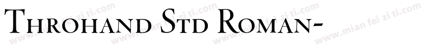 Throhand Std Roman字体转换